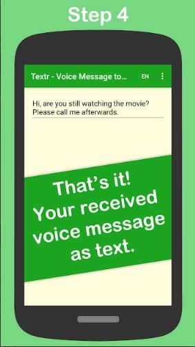 The converted voice message