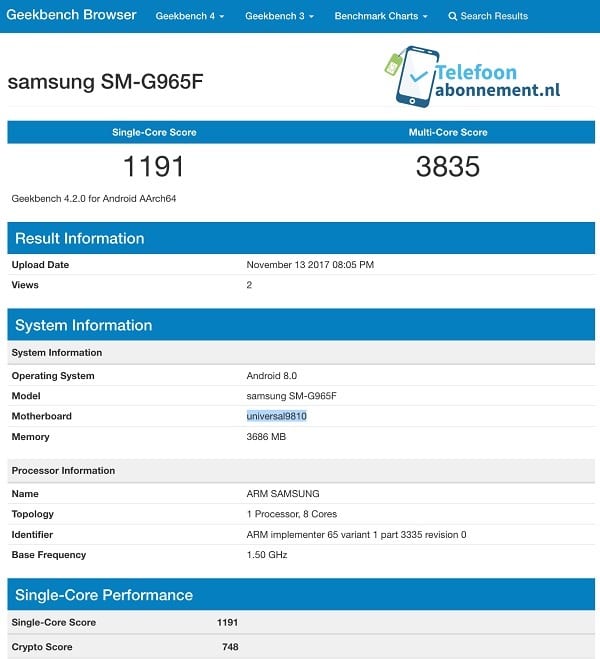 Samsung Galaxy S9+ With 4GB RAM Leaked!