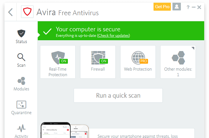 best free antivirus 2018 vista