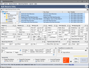 how to add extension using bulk rename utility