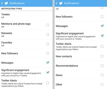 Disable Android Notifications for Various Social Networks