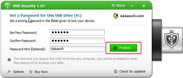 Utilisation de Kakasoft USB Security