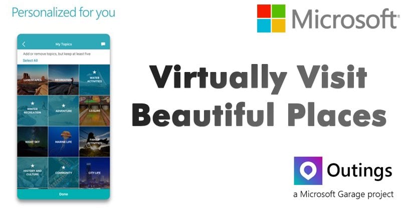 Novo aplicativo Android da Microsoft permite que você visite virtualmente lugares bonitos