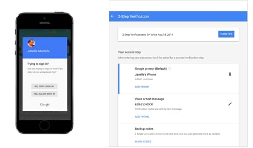 Set up Two-Factor Authentication google