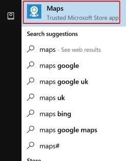 Använd Bing Maps när du är offline i Windows 10