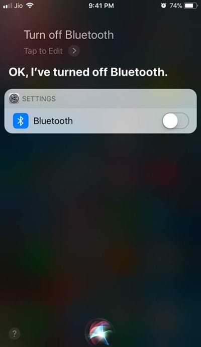 Turn On/Off Bluetooth