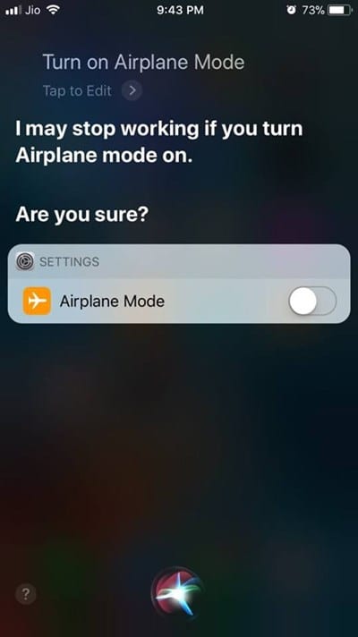 Turn On/Off Airplane Mode