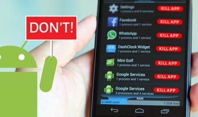 Do not kill apps in android