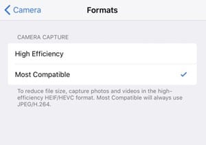 Easily Change Default Image and Video Format in iOS 11