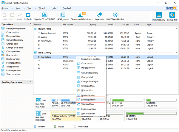 Format SD Card Partition