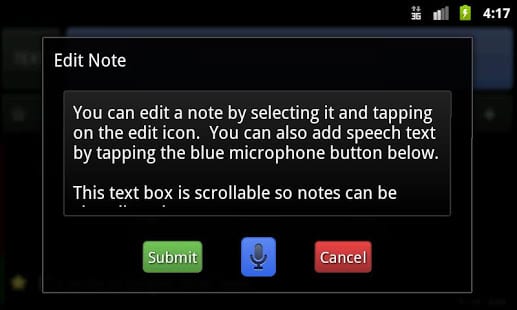 List Note Speech-to-Text Notes