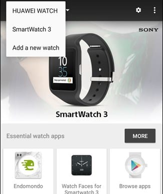Switch between smartwatches