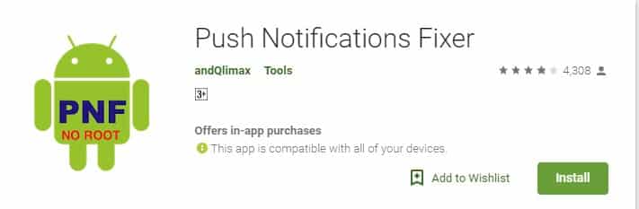 Use Push Notification Fixer App