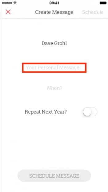 Tap on 'Select Recepients' and add your contacts