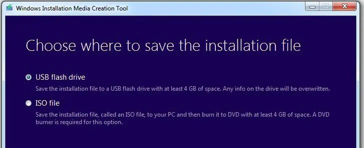 Select the 'USB Flash Drive'