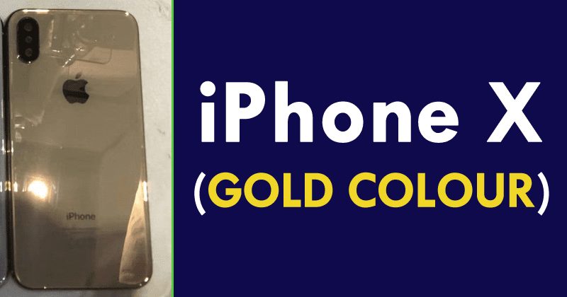 Apple iPhone X Spotted Online In Gold Colour