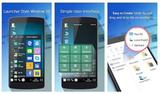 Android Windows 10 Launcher