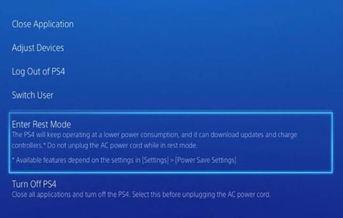 downloading ps4 games in rest mode