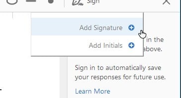 Adding Sign To PDF On Windows