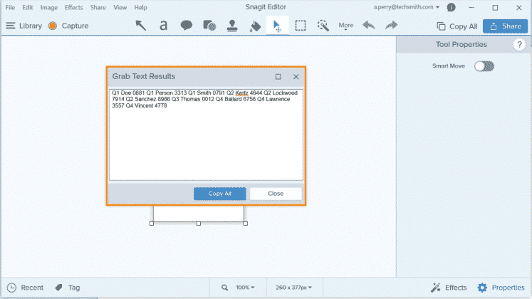 how to see all of your snagit editor images