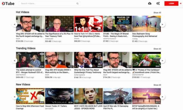 DTube (Alternativy YouTube 2019: Nejlepší webové stránky pro sdílení videa 2019)