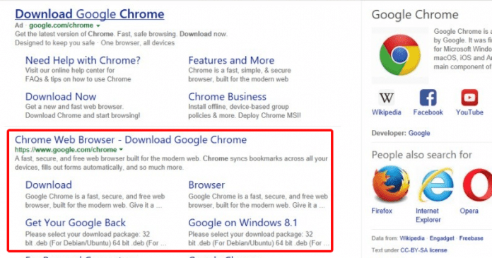FAKE 'Chrome Download' Link Tries To Install Adware And Malware