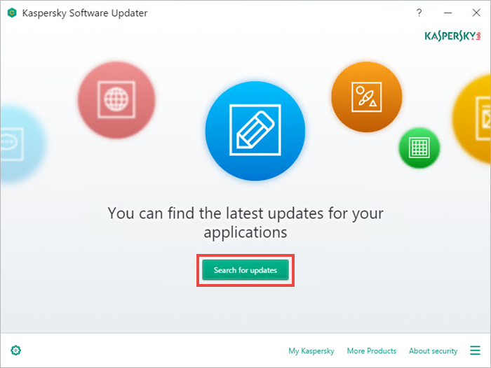 Pomocí aplikace Kaspersky Software Updater