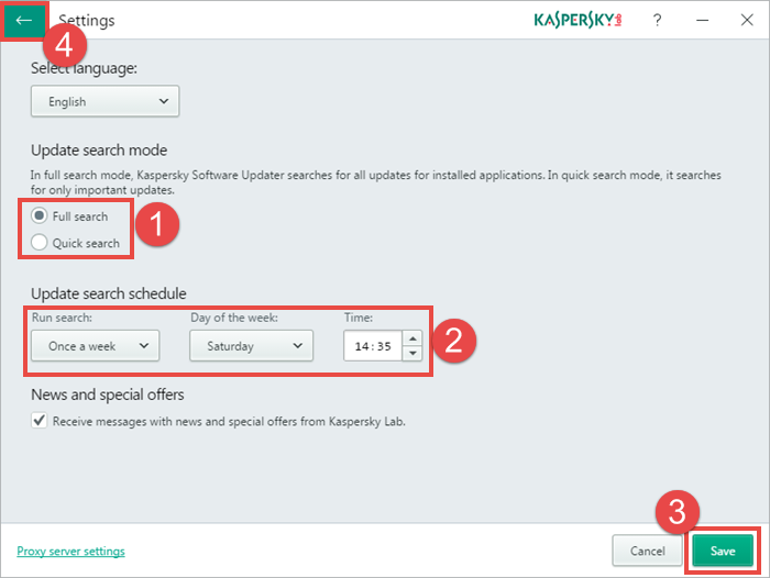 Använder Kaspersky Software Updater