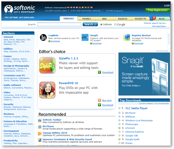 softonic downloads