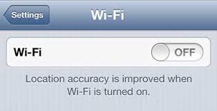Vypněte Wi-Fi