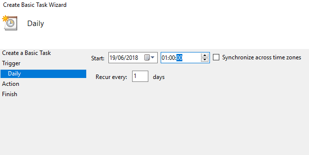 enter the time and date