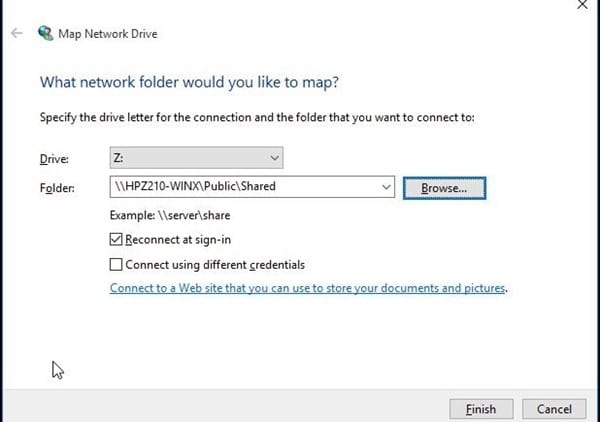 How to Map Network Drive Windows 10
