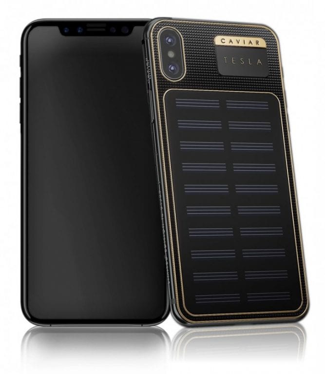 Meet The  4 500  iPhone X Tesla  With A Solar Panel - 54