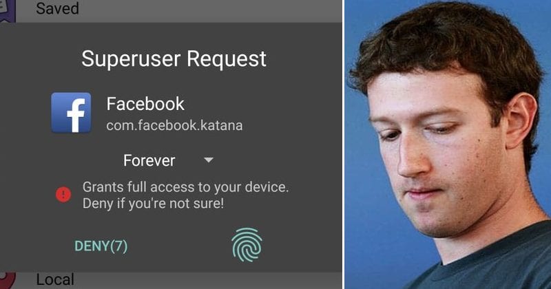 OMG! Facebook Android App Is Asking For Superuser Permissions