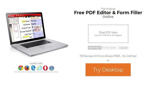 PDFescape Pdf Editor