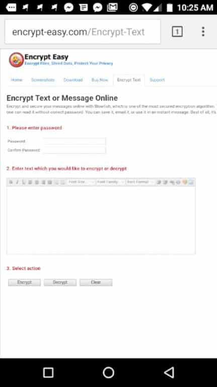 Using Encrypt Easy