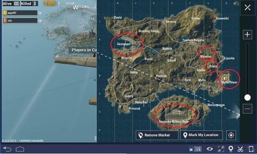 Landing Spots for Most Loot