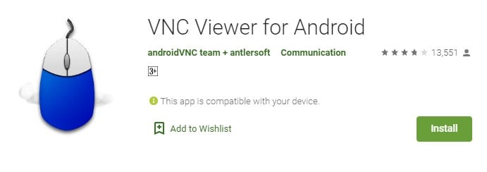 download the new for android UltraVNC Viewer 1.4.3.0