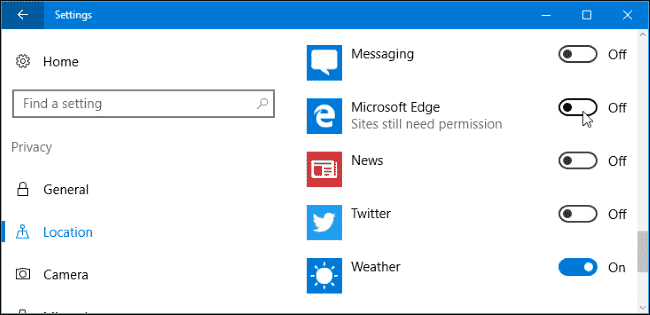 Ρυθμίσεις Microsoft Edge