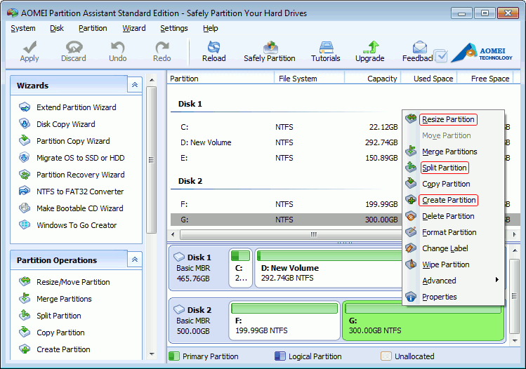 Using AOMEI Partition Assistant