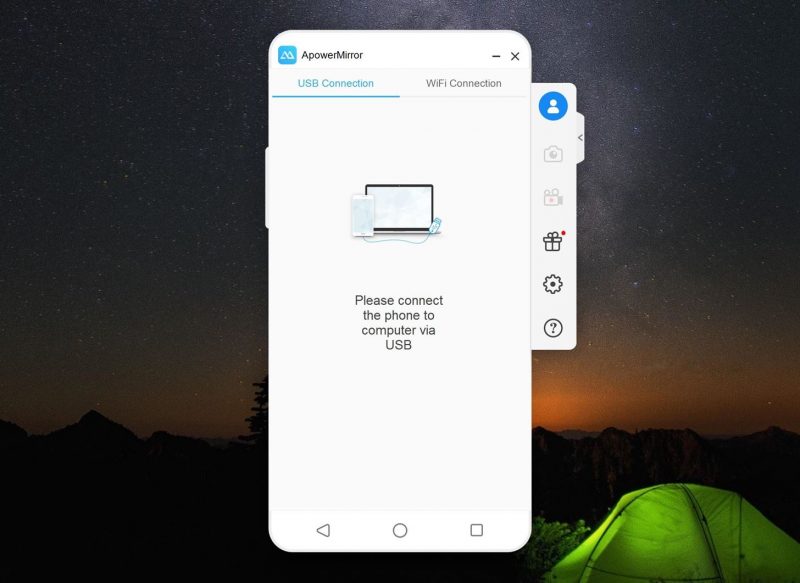 Connect your Android to PC via USB Cable
