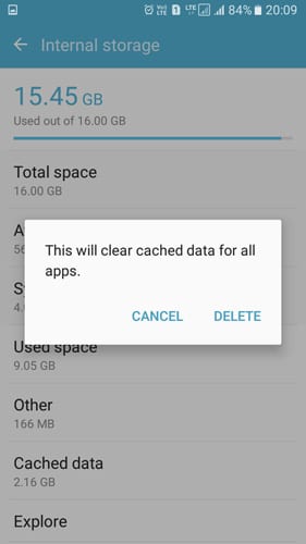 Clear Your Device's Cache