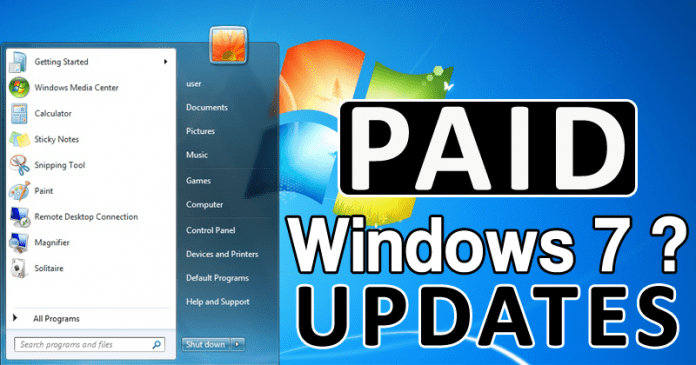 Microsoft To Charge For Windows 7 Updates