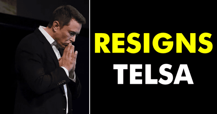 Elon Musk Resigns As Chairman Of Telsa