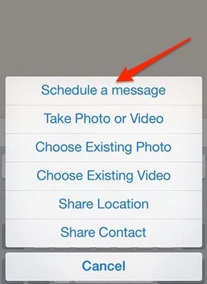 Schedule WhatsApp Messages On iPhone