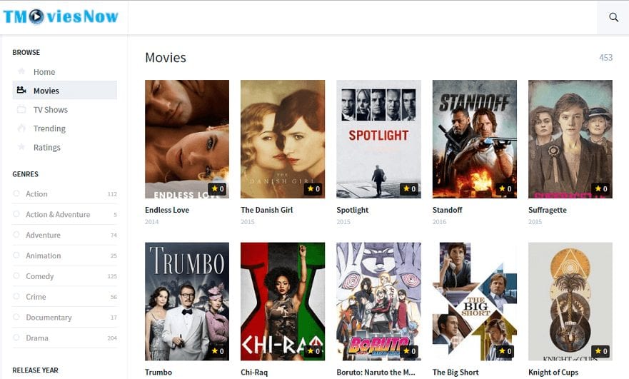 best movie streaming sites list