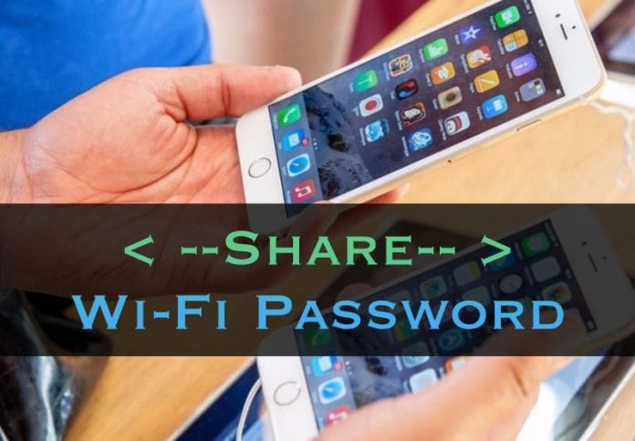 share wifi password iphone to iphone