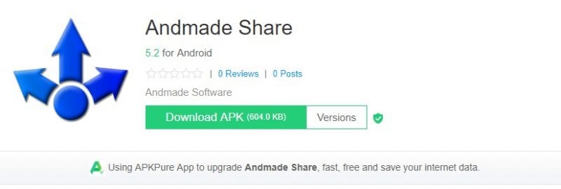 add apps to share via android