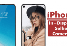 Apple To Launch An iPhone With In-Display Selfie Camera