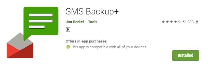 Download SMS Backup+ on your Android